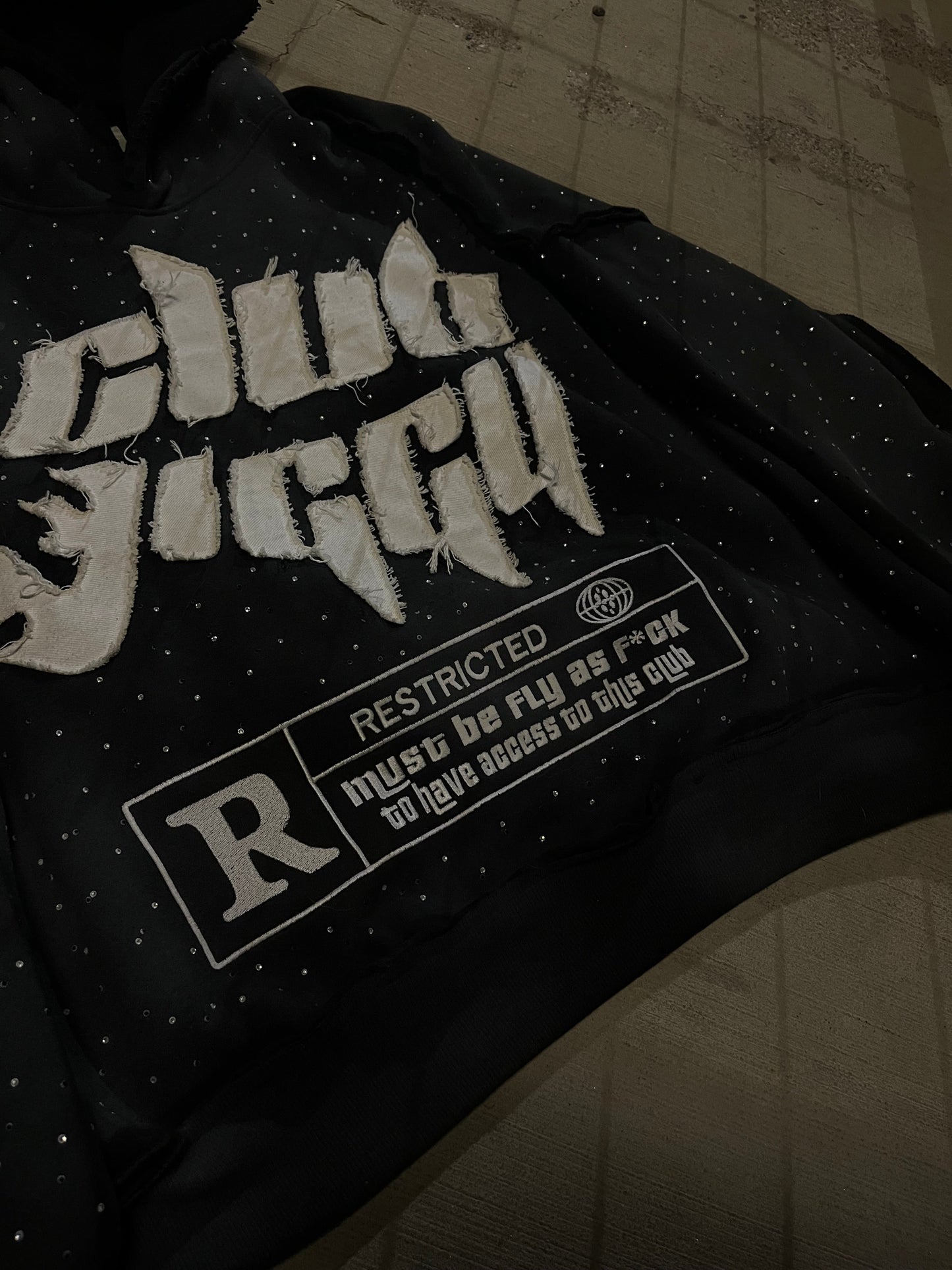 “5star” baggy rhinestone sweatsuits
