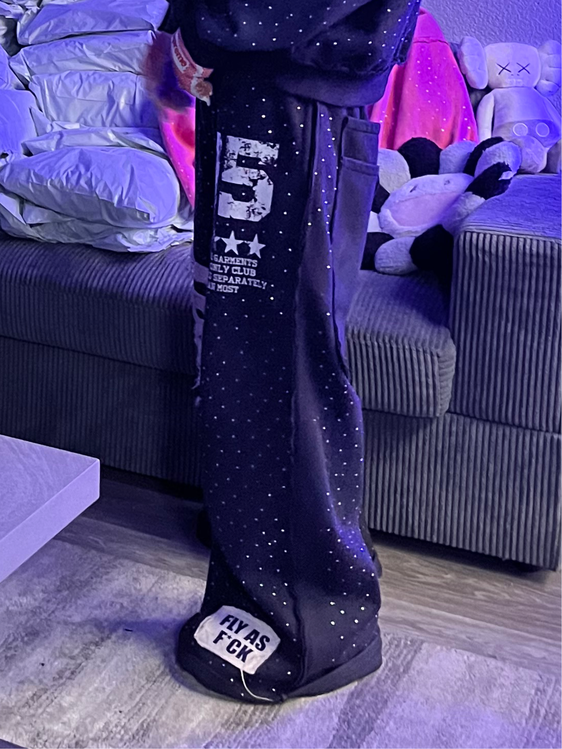 OPIUM BAGGY RHINESTONE SWEATS