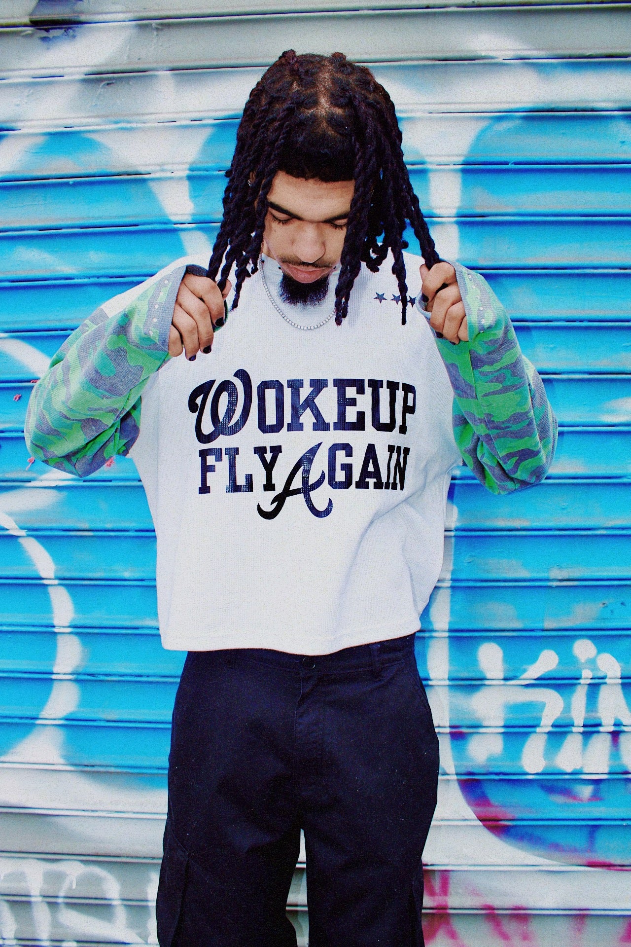 “Woke up fly again” camo thermals