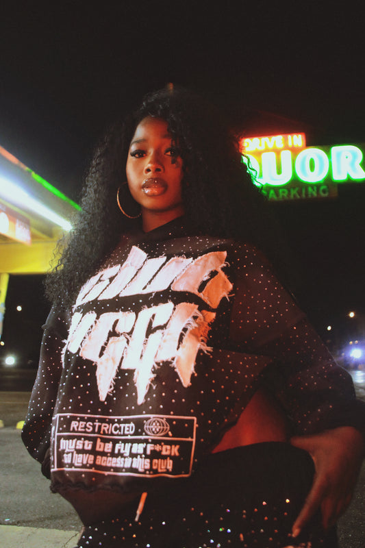 OPIUM RHINESTONE HOODIE