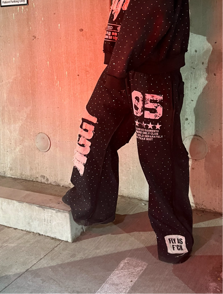 OPIUM BAGGY RHINESTONE SWEATS